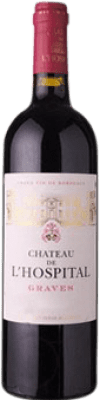6,95 € Envío gratis | Vino tinto Château de l'Hospital Crianza A.O.C. Bordeaux Francia Media Botella 37 cl
