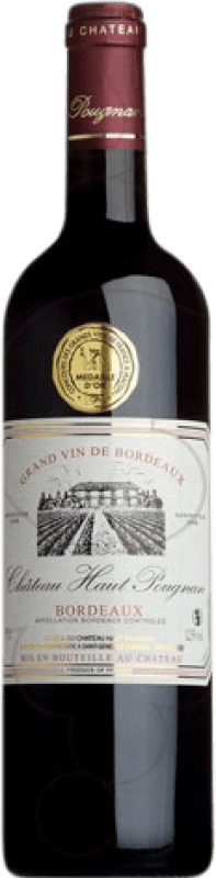 8,95 € Envio grátis | Vinho Tinto Château Haut-Pougnan Crianza A.O.C. Bordeaux França Merlot, Cabernet Sauvignon, Cabernet Franc 75 cl