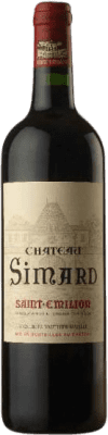 33,95 € 免费送货 | 红酒 Château Simard 岁 A.O.C. Bordeaux 法国 Merlot, Cabernet Franc 瓶子 75 cl