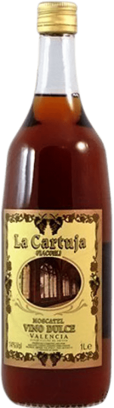 7,95 € Kostenloser Versand | Likörwein Cheste Agraria La Cartuja D.O. Valencia Levante Spanien Moscato — Muskateller Flasche 1 L
