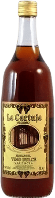 7,95 € Kostenloser Versand | Verstärkter Wein Cheste Agraria La Cartuja D.O. Valencia Levante Spanien Muscat Flasche 1 L