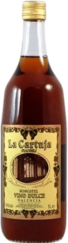 7,95 € Envio grátis | Vinho fortificado Cheste Agraria La Cartuja D.O. Valencia Levante Espanha Mascate Garrafa 1 L