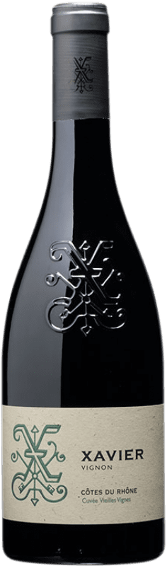 11,95 € Envío gratis | Vino Tinto Xavier Vignon Cuvée, VV Vieilles Vignes — Viñas Viejas A.O.C. Côtes du Rhône Rhône Francia Syrah, Garnacha, Mourvèdre, Cinsault Eco — Ecológico Botella 75 cl