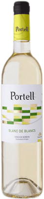 7,95 € Spedizione Gratuita | Vino bianco Sarral Portell Blanc de Blancs Giovane D.O. Conca de Barberà Catalogna Spagna Macabeo, Parellada Bottiglia 75 cl