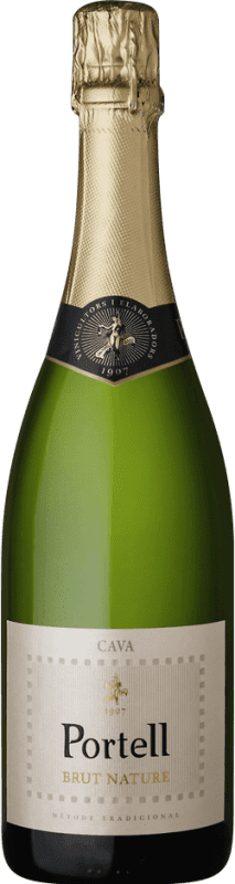 8,95 € Kostenloser Versand | Weißer Sekt Sarral Portell Brut Nature D.O. Cava Katalonien Spanien Macabeo, Parellada Flasche 75 cl