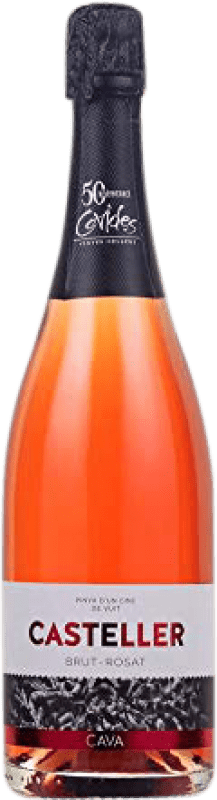 6,95 € Envio grátis | Espumante rosé Covides Casteller Rosat Brut Jovem D.O. Cava Catalunha Espanha Grenache, Trepat Garrafa 75 cl