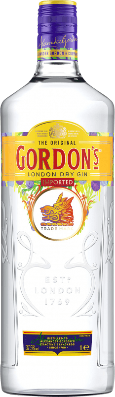 19,95 € Free Shipping | Gin Gordon's Irrellenable United Kingdom Bottle 1 L