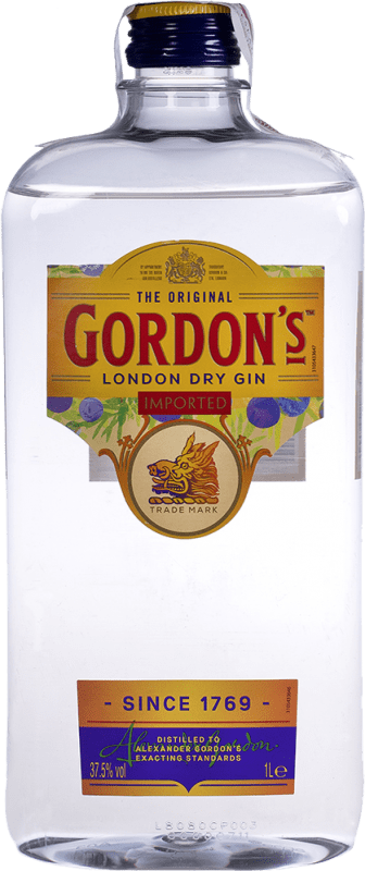 21,95 € 送料無料 | ジン Gordon's イギリス ヒップフラスコボトル 1 L