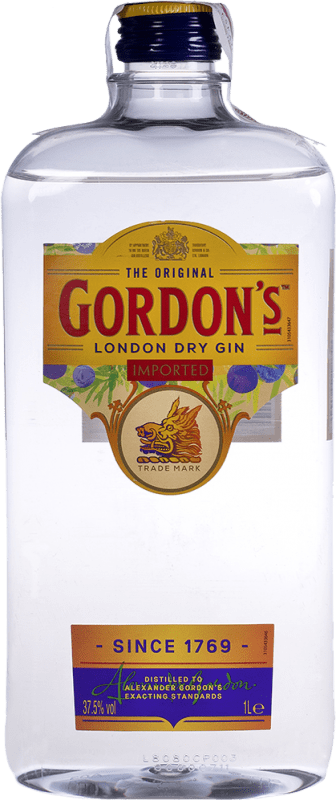 21,95 € Free Shipping | Genever Gin Gordon's United Kingdom Hip Flask 1 L