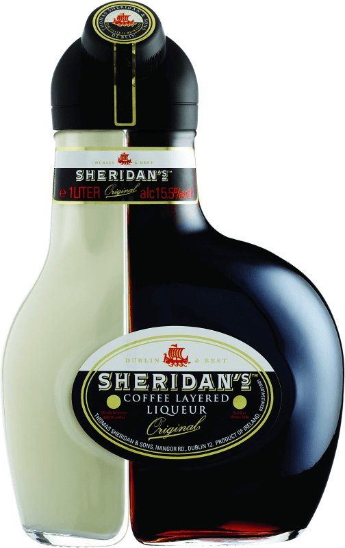 18,95 € Envío gratis | Crema de Licor Sheridan's Cream Irlanda Botella 1 L