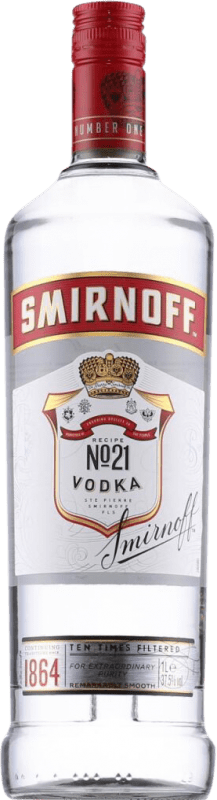 18,95 € 免费送货 | 伏特加 Smirnoff Etiqueta Roja Nº 21 法国 瓶子 1 L