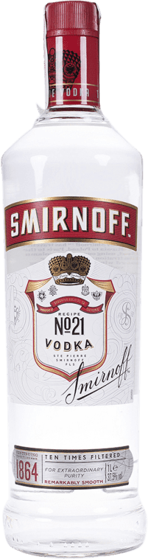 19,95 € Kostenloser Versand | Wodka Smirnoff Nº 21 Red — Edition Rot Frankreich 1 L