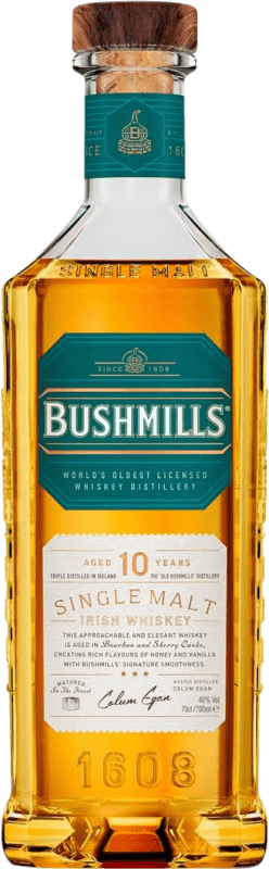 32,95 € 免费送货 | 威士忌单一麦芽威士忌 Bushmills Malt 爱尔兰 10 岁 瓶子 70 cl