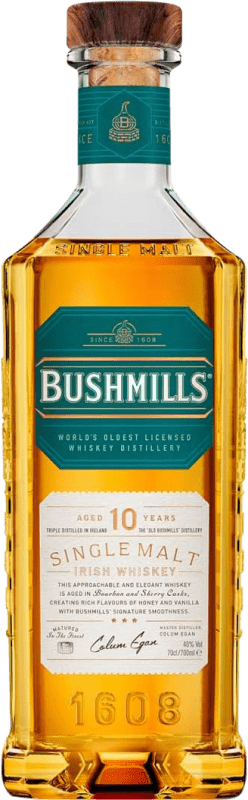 33,95 € Envío gratis | Whisky Single Malt Bushmills Malt Irlanda 10 Años Botella 70 cl