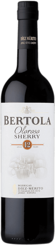 24,95 € Бесплатная доставка | Крепленое вино Díez Mérito Bertola D.O. Jerez-Xérès-Sherry Andalucía y Extremadura Испания Pedro Ximénez 12 Лет бутылка 75 cl