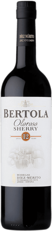 24,95 € Spedizione Gratuita | Vino Liquoroso Díez Mérito Bertola D.O. Jerez-Xérès-Sherry Andalucía y Extremadura Spagna Pedro Ximénez 12 Anni Bottiglia 75 cl