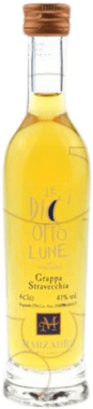 3,95 € 送料無料 | グラッパ Marzadro Extra Viejo — エクストラ古酒 イタリア ミニチュアボトル 4 cl