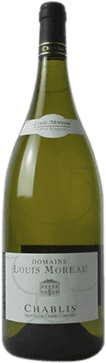 29,95 € Envío gratis | Vino blanco Louis Moreau Joven A.O.C. Chablis Francia Chardonnay Botella Magnum 1,5 L