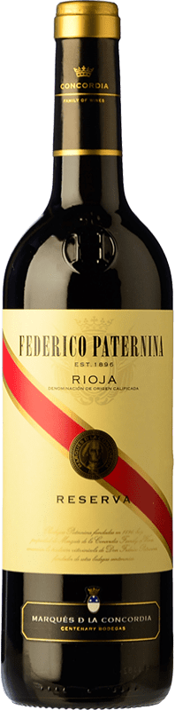 8,95 € Envio grátis | Vinho Tinto Paternina Reserva D.O.Ca. Rioja La Rioja Espanha Tempranillo, Garnacha — Grenache, Mazuelo, Cariñena — Carignan Garrafa 75 cl