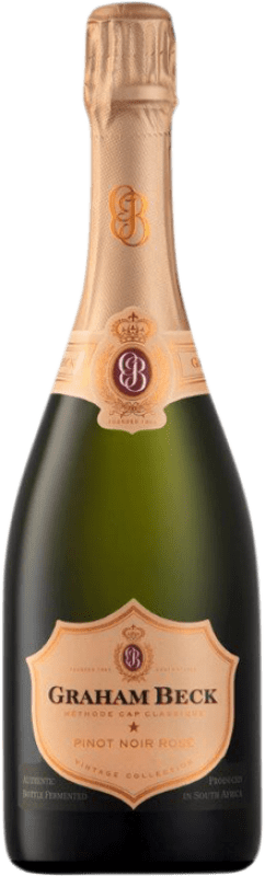 39,95 € Kostenloser Versand | Rosé Sekt Graham Beck Brut — Herb Große Reserve — Lange Reifung Südafrika Pinot Noir — Spätburgunder, Chardonnay Flasche 75 cl