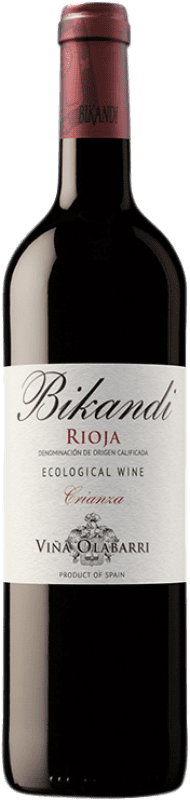 14,95 € Spedizione Gratuita | Vino rosso Olabarri Bikandi Ecológico Crianza D.O.Ca. Rioja La Rioja Spagna Tempranillo Bottiglia 75 cl