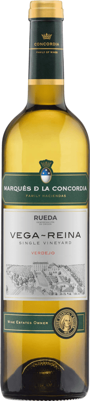 8,95 € Envio grátis | Vinho Branco Hacienda Zorita Vega Reina Jovem D.O. Rueda Castela e Leão Espanha Verdejo 75 cl
