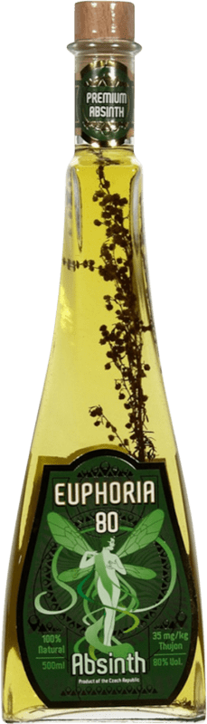 35,95 € Бесплатная доставка | Абсент Hill's Euphoria 80º Чехия Средняя бутылка 50 cl