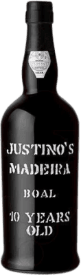 42,95 € Бесплатная доставка | Крепленое вино Justino's Madeira I.G. Madeira Португалия Boal 10 Лет бутылка 75 cl