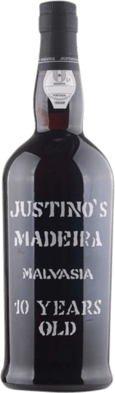 51,95 € Бесплатная доставка | Креплёное вино Justino's Madeira I.G. Madeira Португалия Malvasía 10 Лет бутылка 75 cl