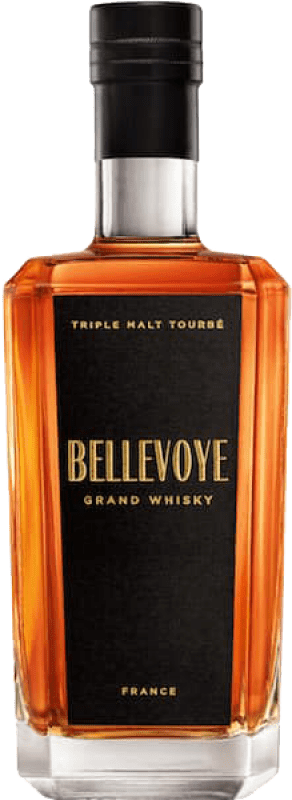88,95 € Kostenloser Versand | Whiskey Single Malt Les Bienheureux Bellevoye Noir Triple Malt Edition Tourbée Frankreich Flasche 70 cl