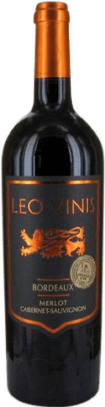 12,95 € Free Shipping | Red Wine Les Caves Fleury Leo Vinis Crianza — Aged A.O.C. Bordeaux France Merlot, Cabernet Sauvignon Bottle 75 cl