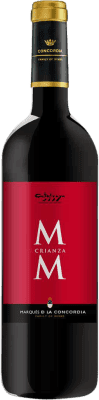 3,95 € Spedizione Gratuita | Vino Rosso Marqués de La Concordia MM Crianza — Invecchiato in Botte D.O. Catalunya Catalogna Spagna Tempranillo, Merlot, Cabernet Sauvignon 75 cl