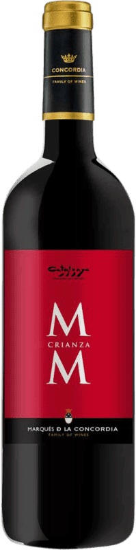 3,95 € 免费送货 | 红葡萄酒 Marqués de La Concordia MM Crianza — 陈酿 D.O. Catalunya 加泰罗尼亚 西班牙 Tempranillo — 丹魄, Merlot — 梅洛, Cabernet Sauvignon — 赤霞珠 75 cl
