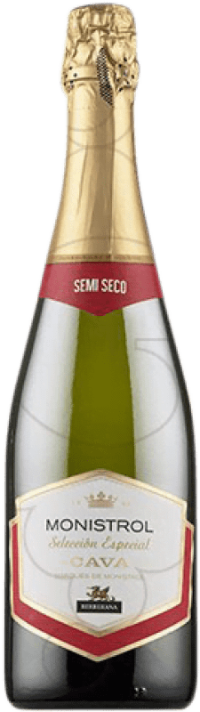 5,95 € Spedizione Gratuita | Spumante bianco Marqués de Monistrol Selecció Especial Semisecco Semidolce Riserva D.O. Cava Catalogna Spagna Macabeo, Xarel·lo, Parellada Bottiglia 75 cl