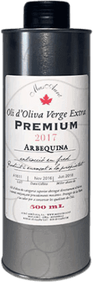 22,95 € Envío gratis | Aceite de Oliva Mas Auró AOVE Virgen Extra España Arbequina Lata Medium 50 cl
