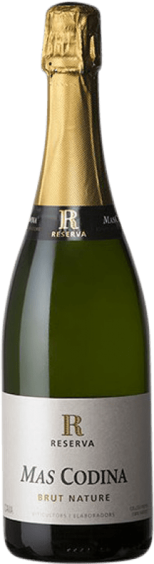 10,95 € Envio grátis | Espumante Branco Mas Codina Brut Nature — Bruto Natural Reserva D.O. Cava Catalunha Espanha Pinot Noir, Macabeo, Xarel·lo, Chardonnay Garrafa 75 cl
