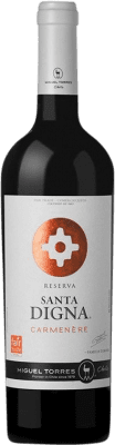 14,95 € Kostenloser Versand | Rotwein Miguel Torres Santa Digna I.G. Valle Central Zentrales Tal Chile Carmenère Flasche 75 cl