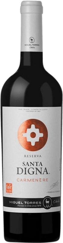 14,95 € Kostenloser Versand | Rotwein Miguel Torres Santa Digna I.G. Valle Central Zentrales Tal Chile Carmenère Flasche 75 cl