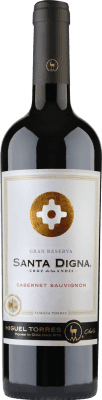 12,95 € Envoi gratuit | Vin rouge Miguel Torres Santa Digna Negre Jeune I.G. Valle Central Vallée centrale Chili Cabernet Sauvignon Bouteille 75 cl