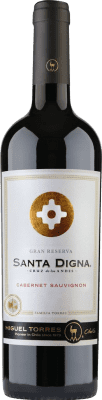 12,95 € Kostenloser Versand | Rotwein Miguel Torres Santa Digna I.G. Valle Central Zentrales Tal Chile Cabernet Sauvignon Flasche 75 cl