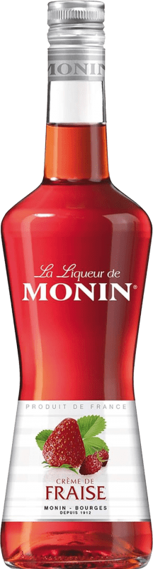 22,95 € Envío gratis | Crema de Licor Monin Creme de Fresa Fraise Francia Botella 70 cl