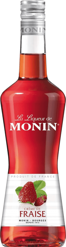 22,95 € Envío gratis | Crema de Licor Monin Fresa Fraise Francia Botella 70 cl