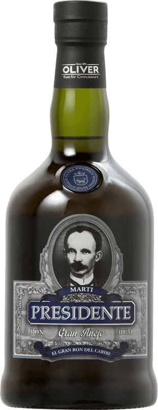 26,95 € 免费送货 | 朗姆酒 Oliver & Oliver Presidente Gran Añejo 多明尼加共和国 瓶子 70 cl