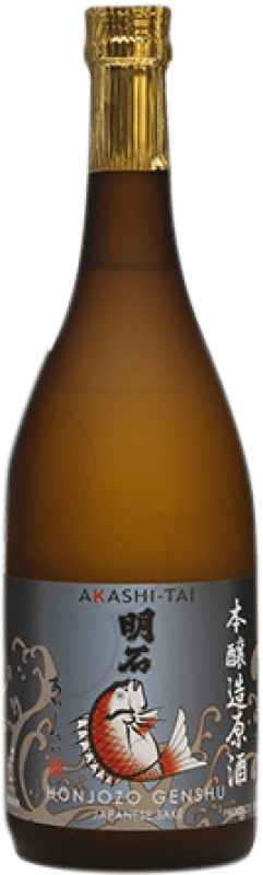 33,95 € Envio grátis | Sake Akashi-Tai Honjozo Genshu Japão Garrafa 75 cl