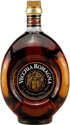 19,95 € Envio grátis | Brandy Conhaque Vecchia Romagna Itália Garrafa 1 L