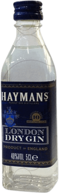 3,95 € Envío gratis | Ginebra Gin Hayman's Reino Unido Botellín Miniatura 5 cl