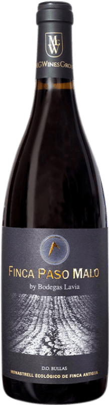 29,95 € Free Shipping | Red wine Lavia Paso Malo D.O. Bullas Region of Murcia Spain Monastrell Organic Bottle 75 cl
