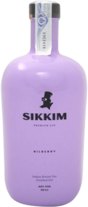 34,95 € Envío gratis | Ginebra Sikkim Gin Bilberry España Botella 70 cl