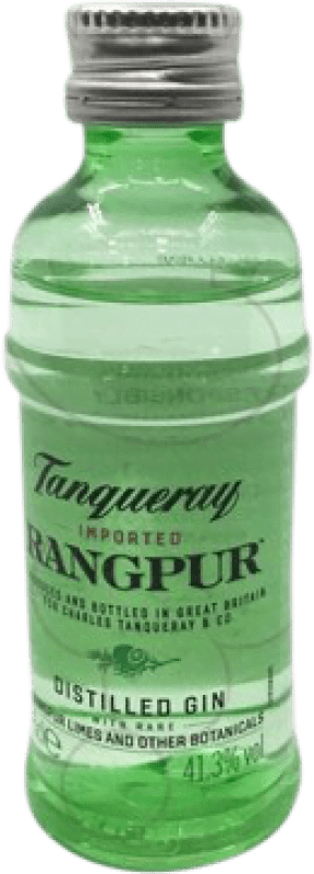 4,95 € Kostenloser Versand | Genever Gin Tanqueray Rangpur Großbritannien Miniaturflasche 5 cl Botanicals, Lime — Limette
