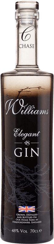 41,95 € Envio grátis | Gin William Chase Elegant Crisp Gin Reino Unido Garrafa 70 cl